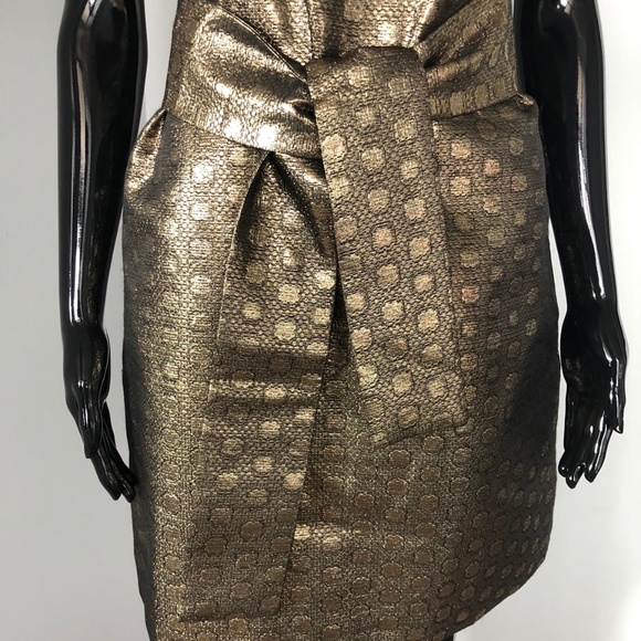NWOT SEE BY CHLOE GOLD PATTERN LAME DRESS 6 S-M IT 42 GORGEOUS!!!!! - Picture 9 of 13